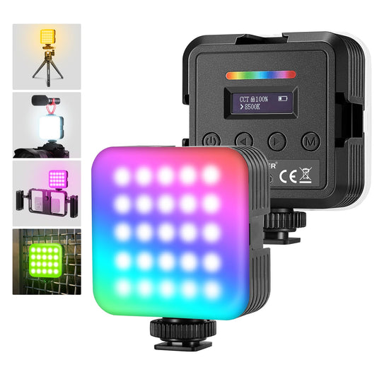 NEEWER Magnetic RGB Video Light, Pack of 2, RGB61 LED Camera Light