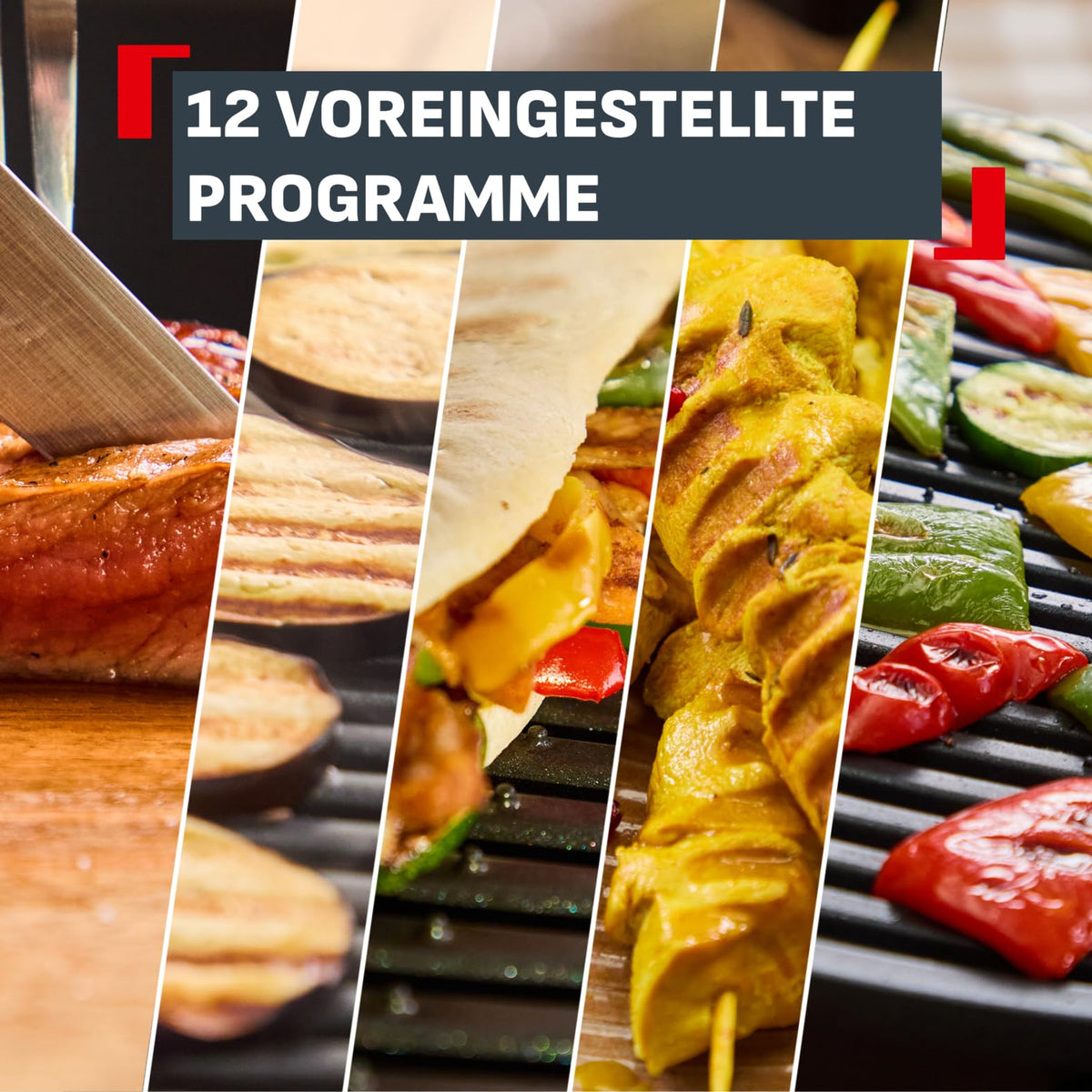 Tefal OptiGrill Elite Grill de contact, 12 programe de grătar electrice automate, display digital cu indicator de nivel de gătire, plăci detașabile, grătar electric, oțel inoxidabil, GC750D16