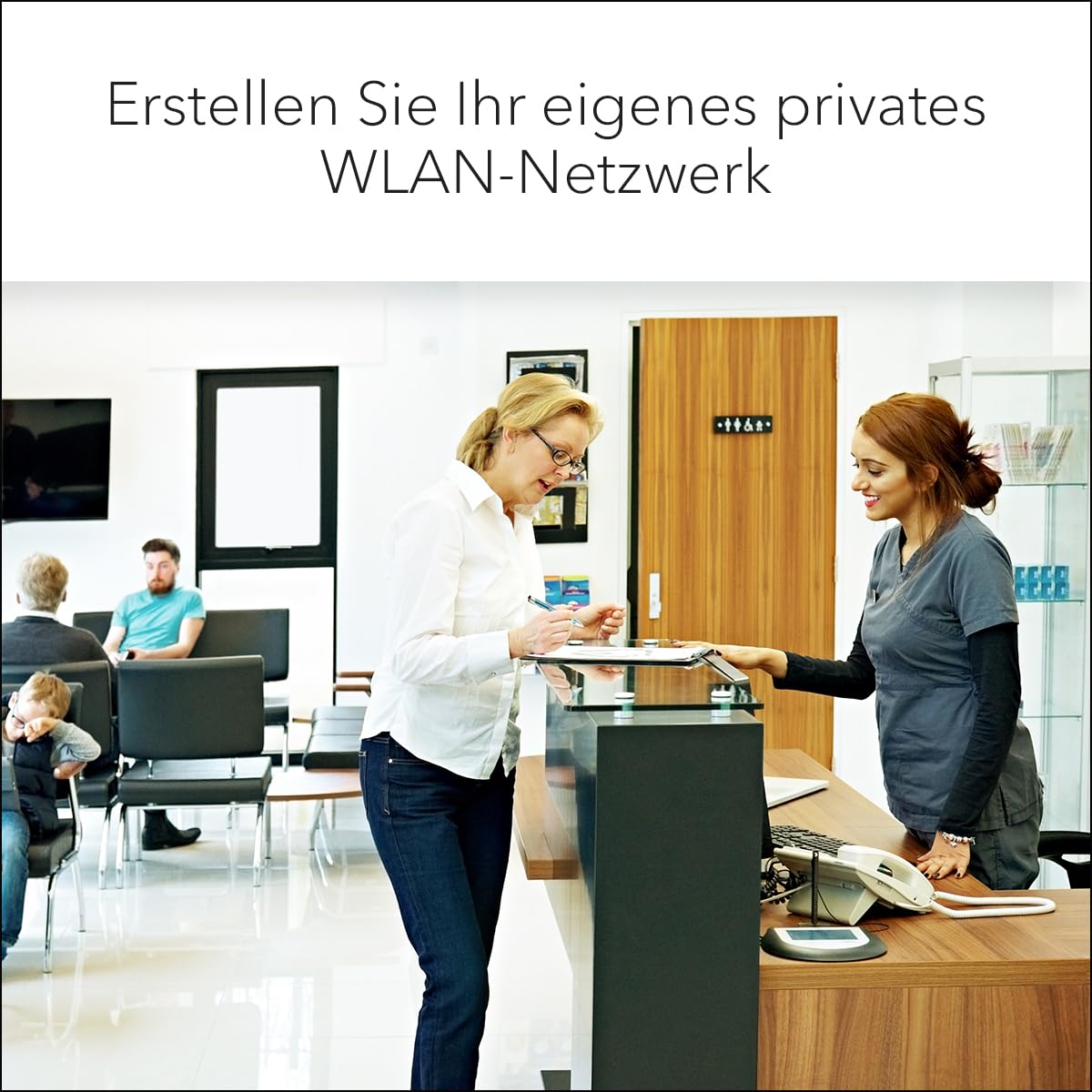 NETGEAR Wireless Access Point (WAX210) – WiFi 6 Dualband with AX1800 speed | 1G PoE network port | Supports up to 128 devices | 802.11ax | WPA3 | Up to 4 SSID networks, power supply not included - WAX210-100EUS