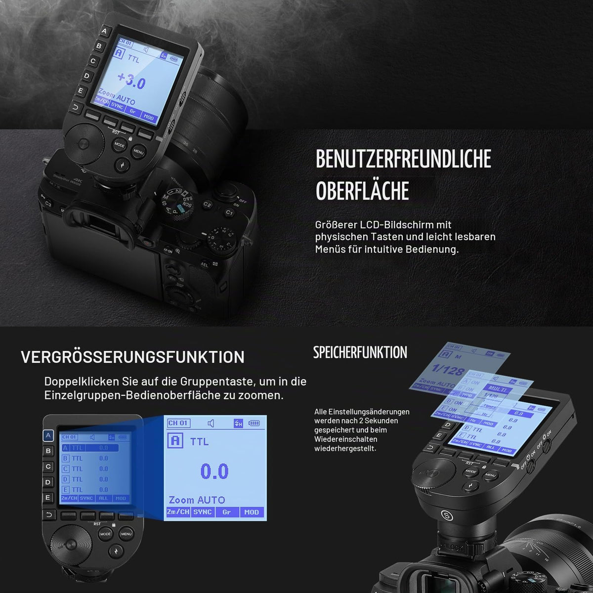 NEEWER Improved QPRO-S TTL Wireless Flash Trigger Compatible with Sony