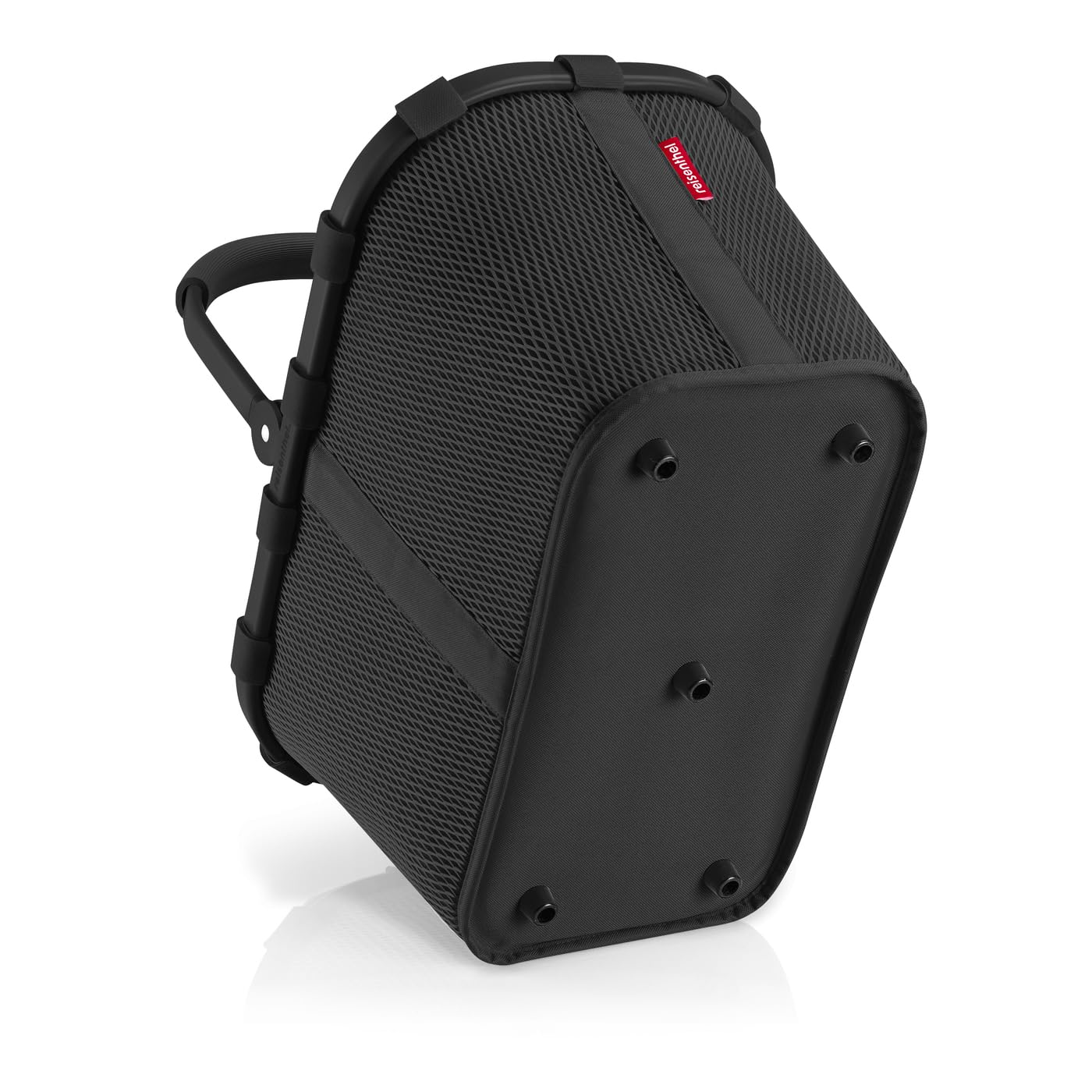 Reisenthel carrybag frame mesh black – Sturdy shopping basket with lots of storage space and practical inner pocket – Elegant and water-repellent design - BK7082