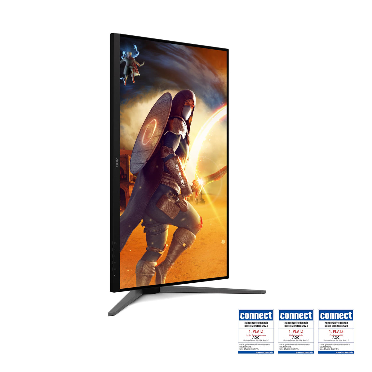 AOC U32G4U Monitor de Gaming de 32 Zoll cu Hub USB, mod dual, panou Fast IPS, 1ms GtG, Adaptive Sync, HDR400, G-Sync Comp., ajustare pe înălțime, (3840x2160@160Hz; 1920x1080@320Hz HDMI 2X 2.1 DP 1x 1.4) Negru