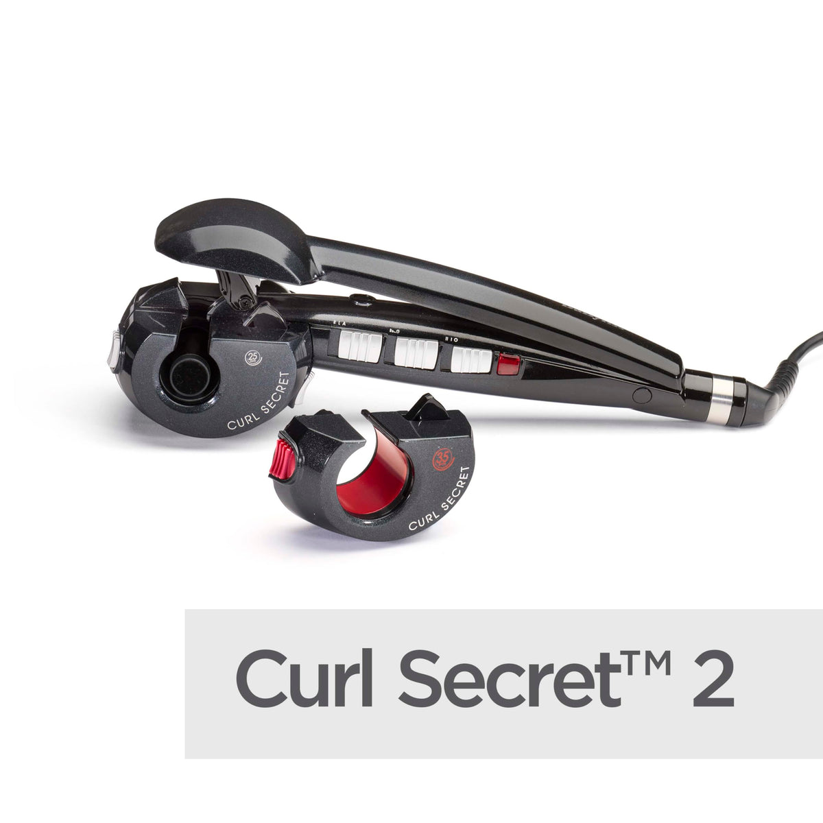 BaByliss Curl Secret - Ionic 2 Automatic Curling Iron, 2 interchangeable attachments, temperatures from 190-230°C, black, 25-35mm diameter, C1300E