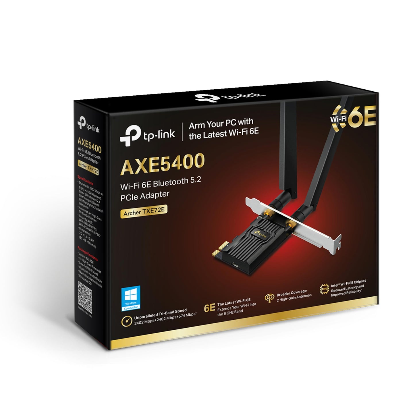 TP-Link Archer TXE72E AXE5400 Wi-Fi Adapter 6E Bluetooth 5.3 PCIe 6GHz 2402Mbps