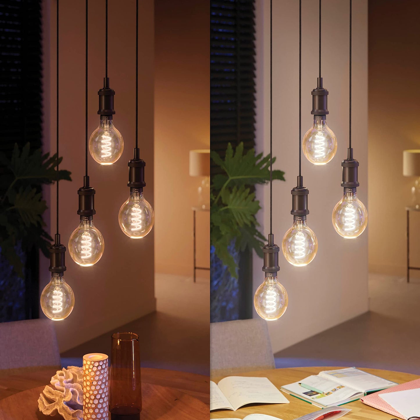 Philips Hue White Ambiance E27 Filament Large Globe (550 lm), dimmable LED lamp for the Hue lighting system with warm to cool white light, smart light control via voice and app, pack of 1 - 929002478101
