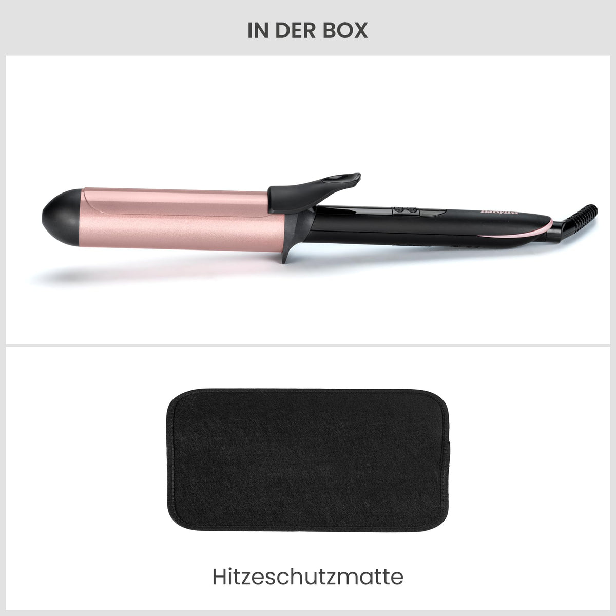 Babyliss Rose-Quartz Curling Iron 38 mm – Natural Waves, Pink - C453E