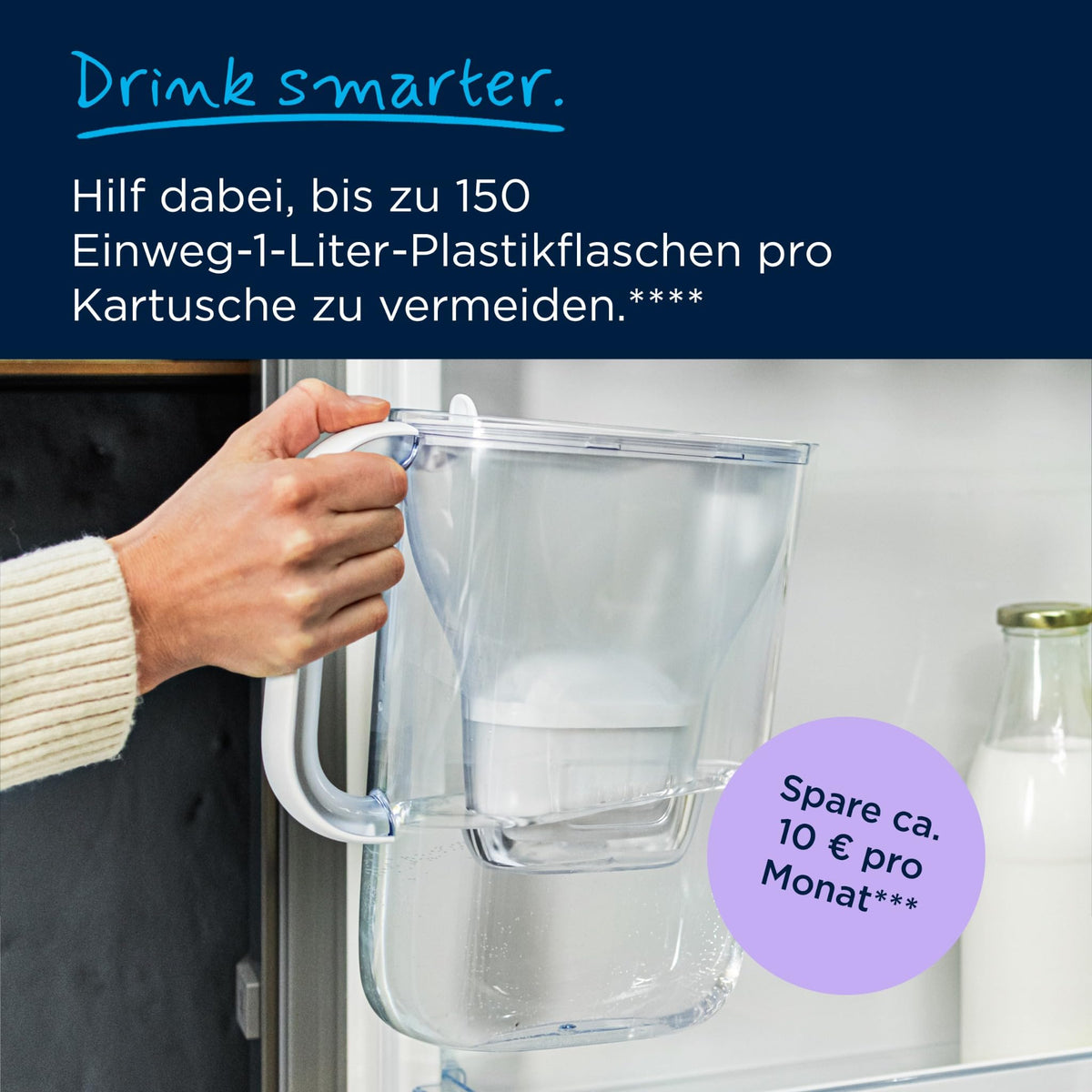 BRITA Water Filter Pitcher MAXTRA Style Essential, 1x Pure Performance Filter - 140762