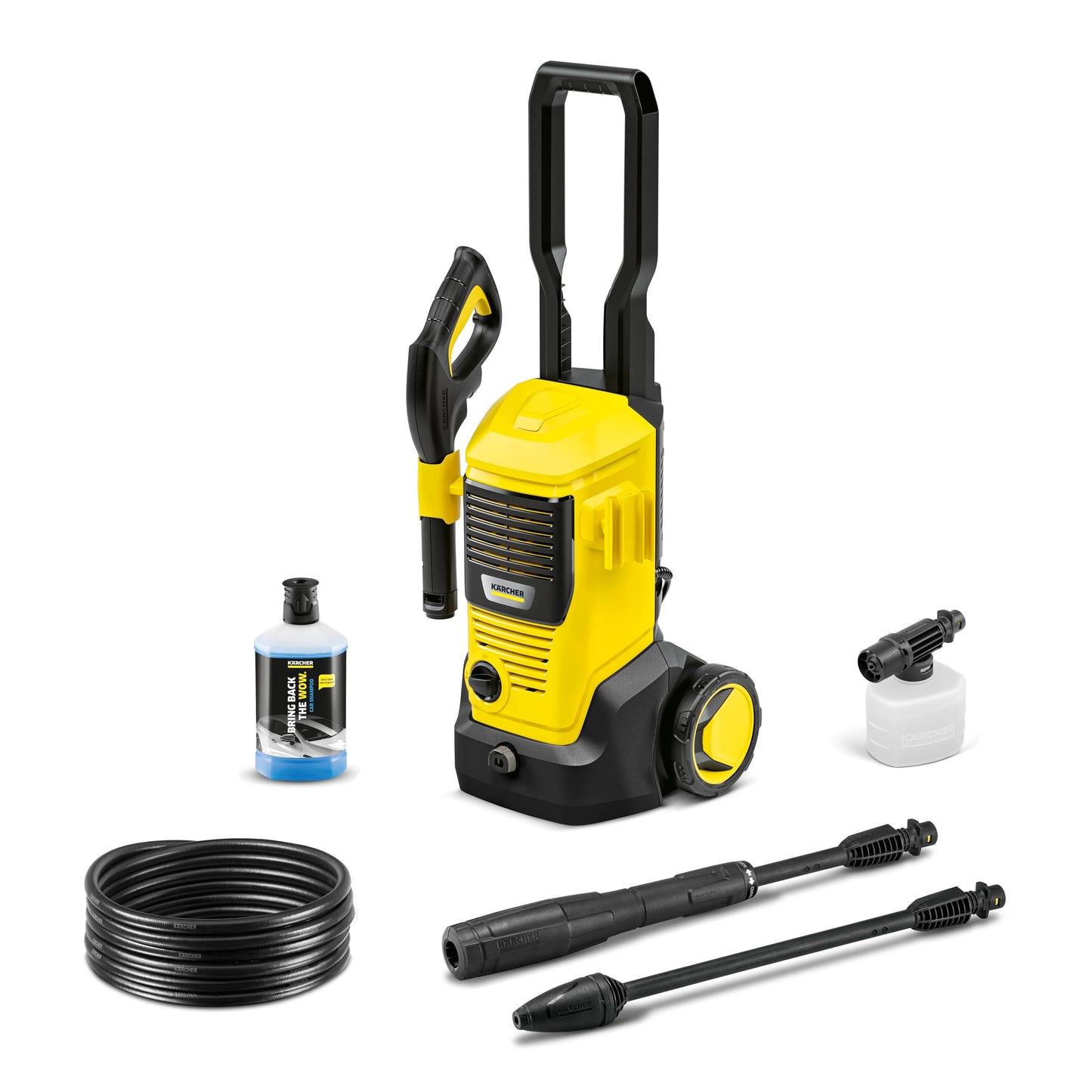 Kärcher high-pressure cleaner K 5 FJ, pressure: max. 145 bar, delivery rate: 500 l/h, area performance: 40 m²/h, water filter, weight: 6.3 kg, HD gun, dirt blaster, Vario Power Jet, foam nozzle - 1.679-610.0