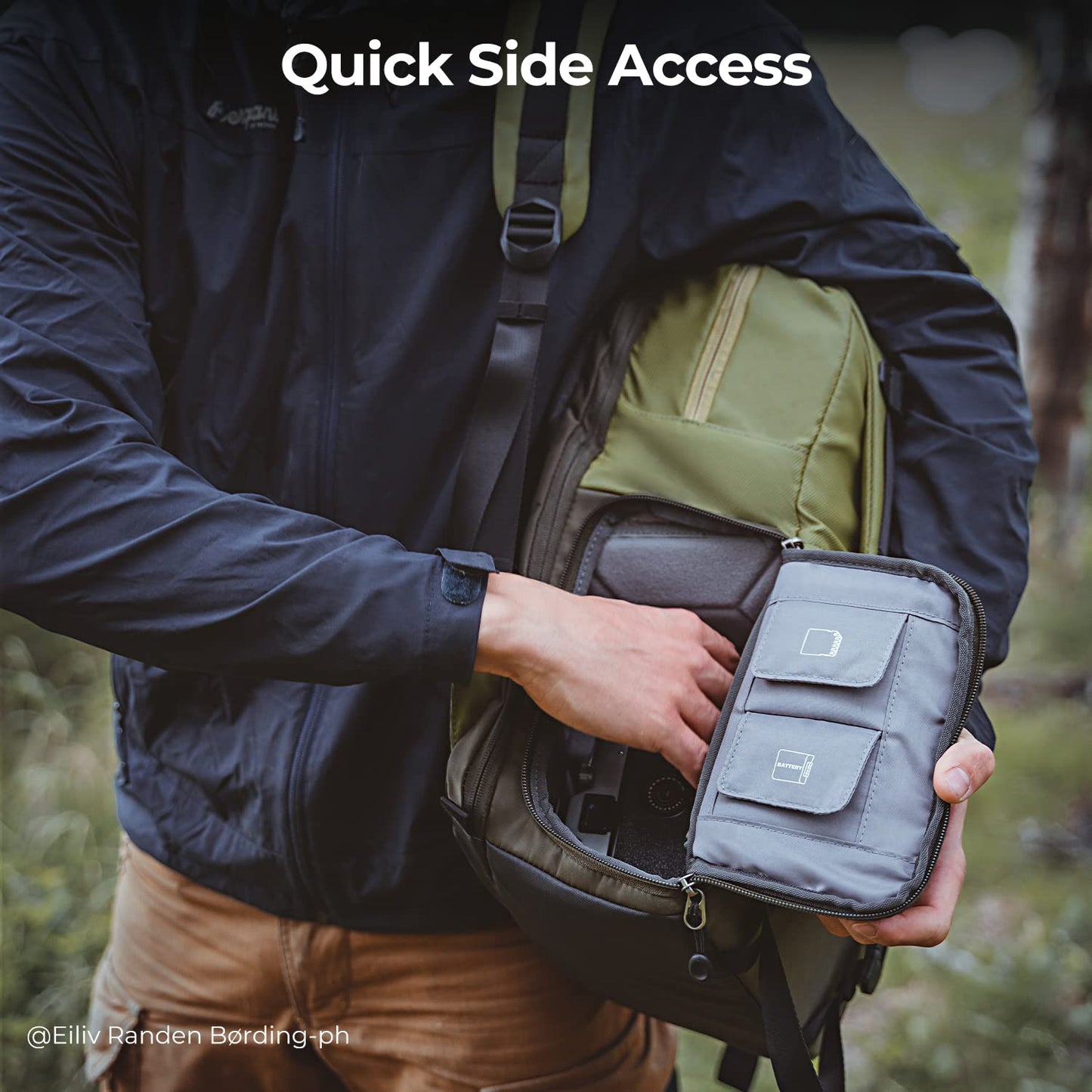 K&F CONCEPT camera backpack 20L, large photo backpack 15.6 inch laptop compartment - KF13.087AV2