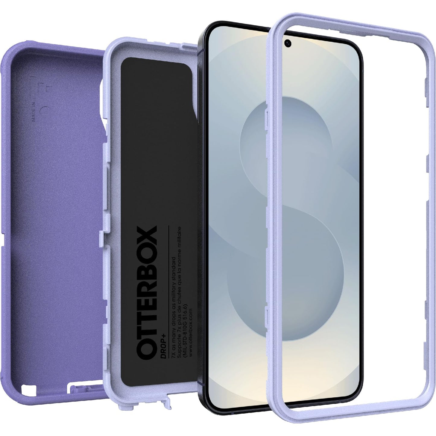 OtterBox Defender Case for Samsung Galaxy S25+ Shockproof Drop Proof Ultra Heavy Duty Protective Case 7X Military Grade Tested Purple - 77-97617