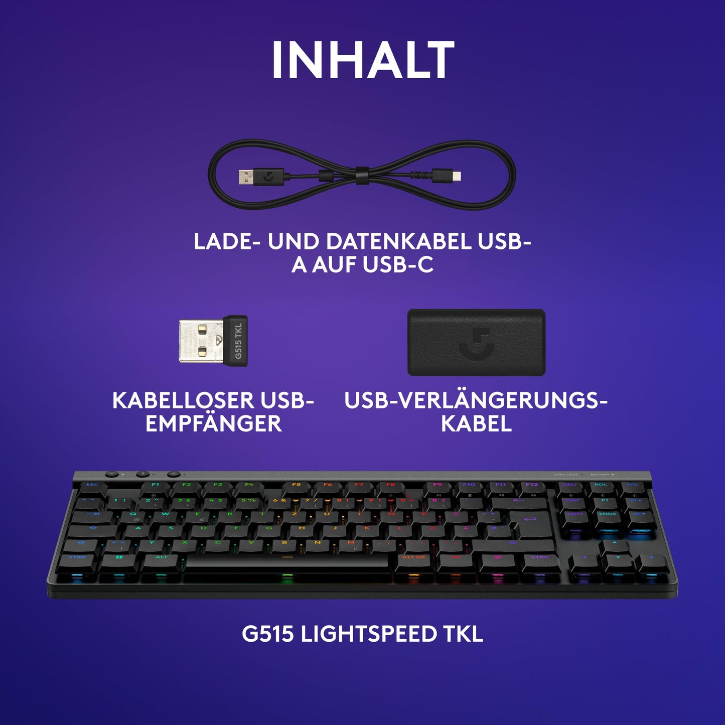 Logitech G G515 Lightspeed TKL wireless flat gaming keyboard - 920-012542