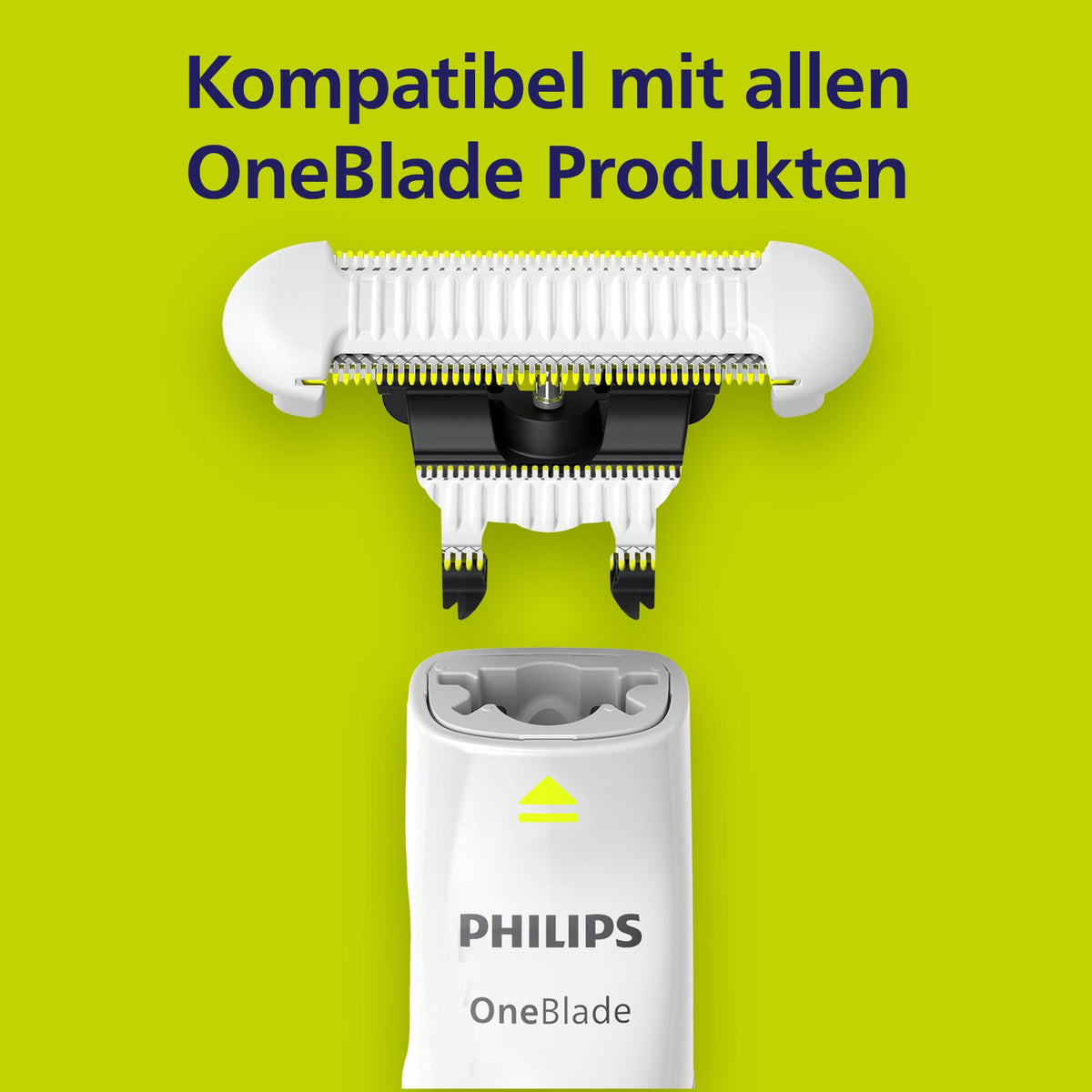 Philips OneBlade QP229/50 Skin Protect Replacement Blade, for OneBlade electric shavers and trimmers, durable stainless steel, trimming and shaving with extra skin protection, 2 pieces