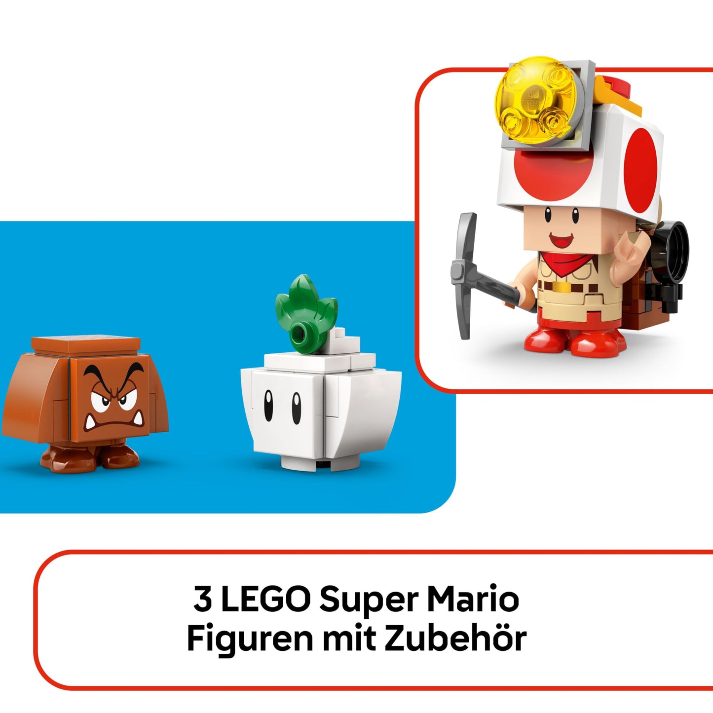 LEGO Super Mario Captain Toad Camp - Interactive toy with 3 figures - Goomba, tent and collapsing bridge - children's souvenir - play set - gamer gift for boys and girls aged 6 and over - 72040