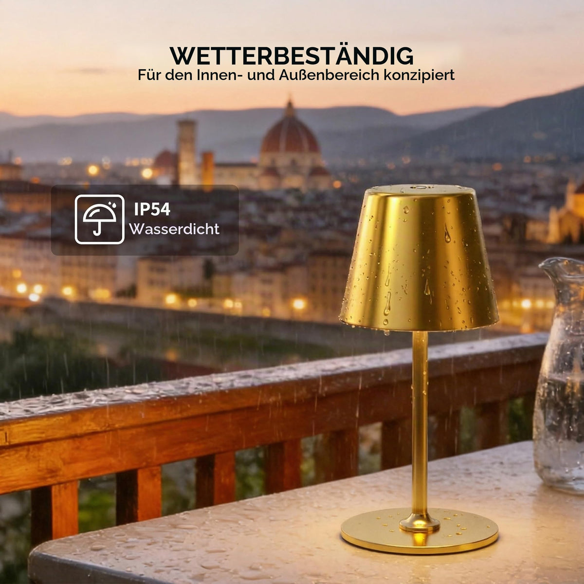 UPXNBOR LED table lamp wireless set of 2, metal table lamp outdoor and indoor - UP-WSA