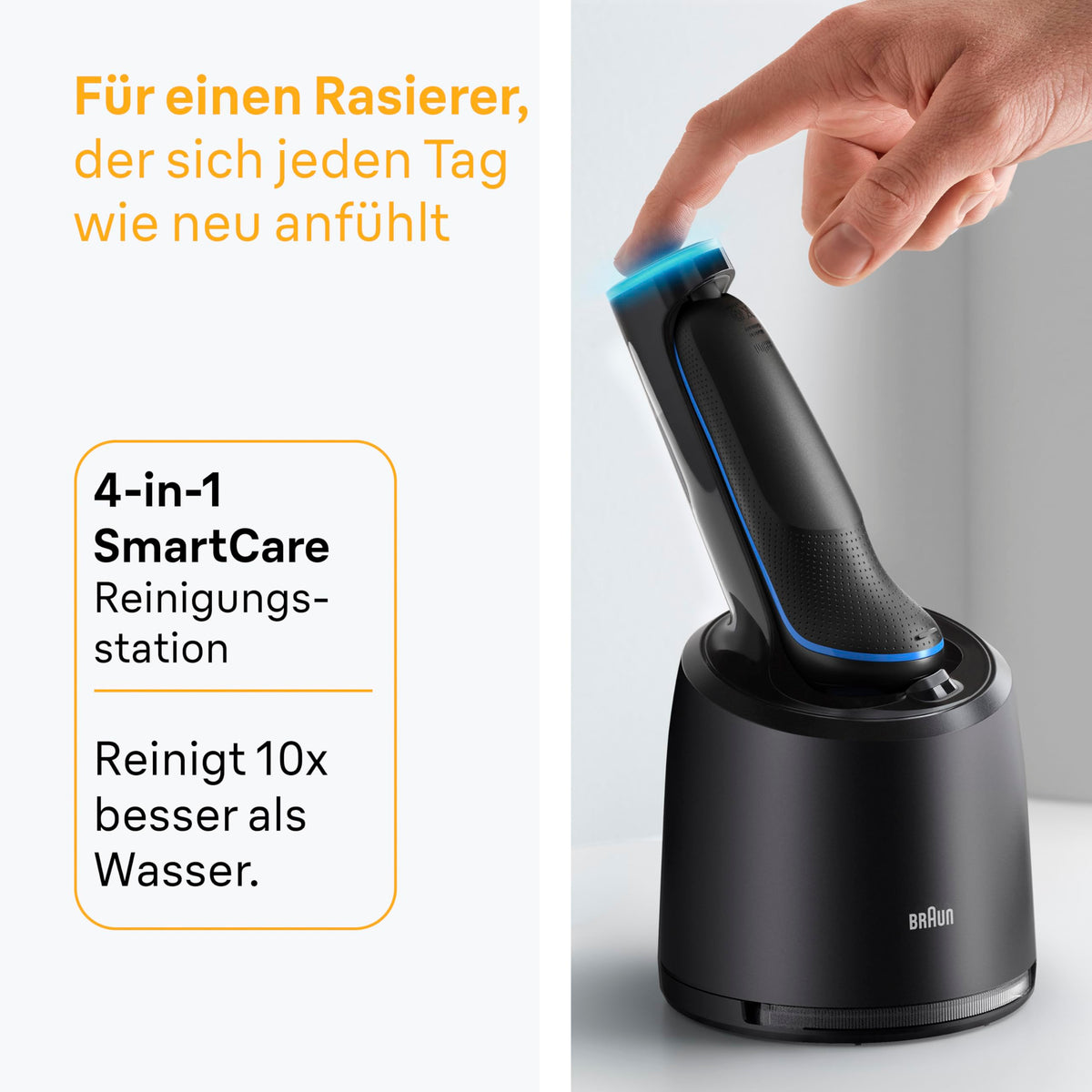 Braun Rasierer Herren Elektrisch Series 5, Rasierapparat, 52-B7200cc, Blau