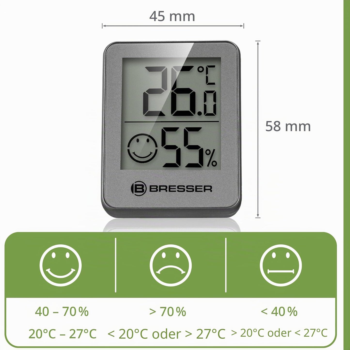 Bresser set of 6 thermometer hygrometers - digital room thermometer for checking indoor humidity - 7000015MGU000