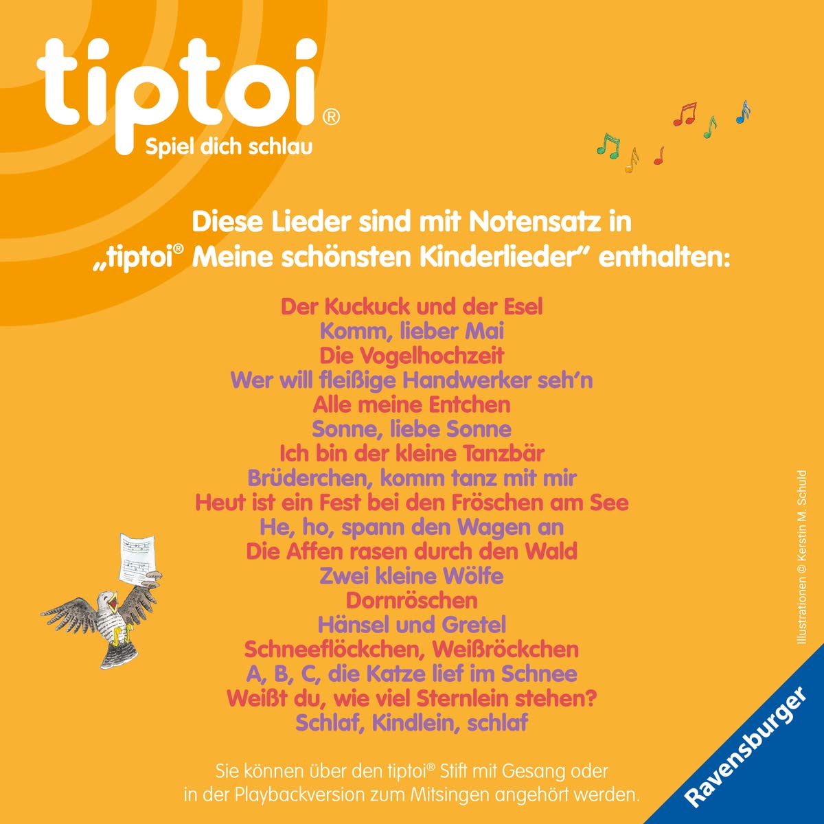 Ravensburger tiptoi Starter Set Plus 00159: Pen and book My most beautiful children's songs - Plus charging station - Learning games for children from 3 years - Toys from 3 years