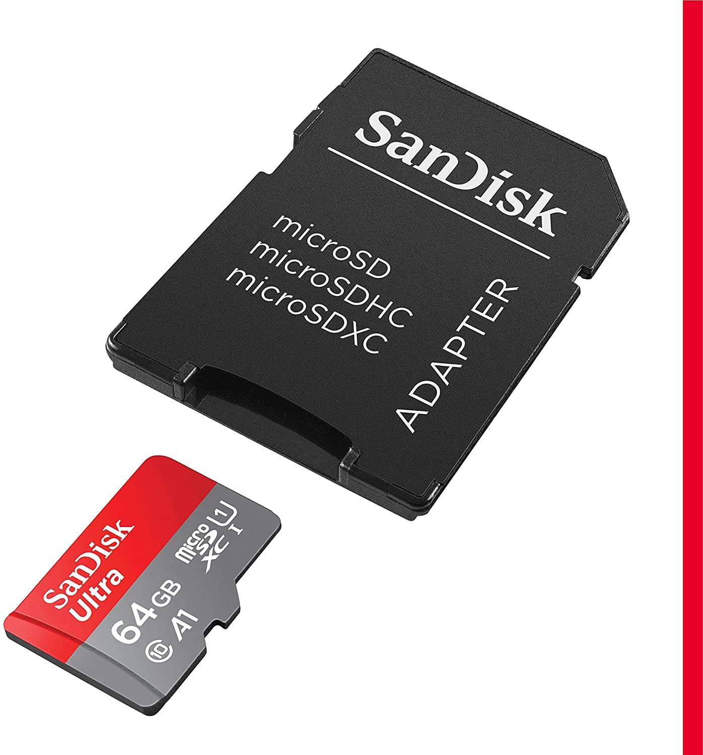 SanDisk Ultra microSDXC UHS-I Memory Card 64GB + SD - SDSQUAB-064G-GN6MT