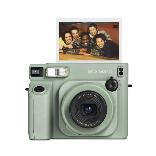 FUJIFILM instax Wide 400™ instant camera | Analog instant camera for large instant photos with self-timer & selfie function - retro design, ideal for parties, travel & memories | Green - 16284123