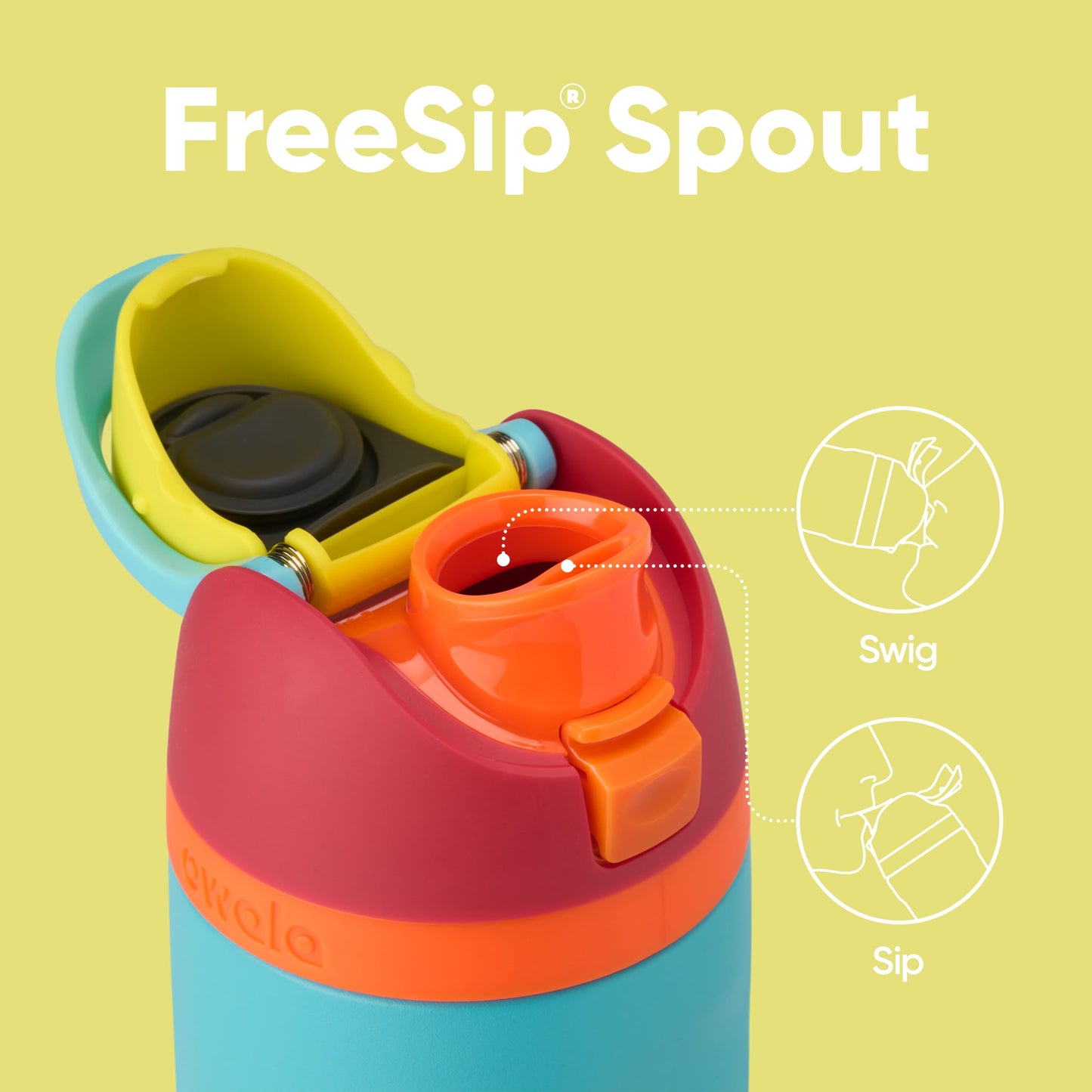 Owala FreeSip Insulated Stainless Steel Drinking Bottle with Straw, 710ml - BPA Free, Ideal for Sports, Fitness, Outdoor and Travel, Summer Sweetness - C06054