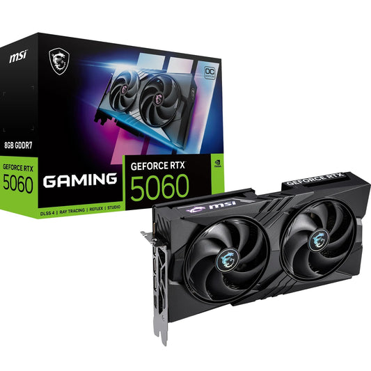MSI GeForce RTX 5060 8G Gaming OC - 8GB GDDR7 (28Gbps/128-bit), PCIe 5, Boost: 2625 Hz, HDMI 2.1b, DisplayPort 2.1b - GEFORCE