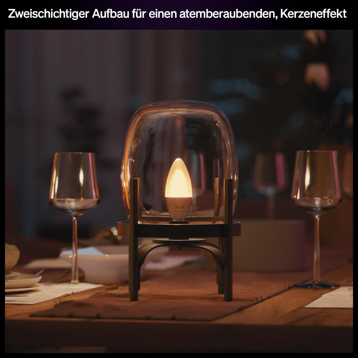 Philips Hue Smart LED Candle Light, B39, E14, 3-Pack, White Ambiance, Full Spectrum Light 1,000 K–20,000 K, 500 lm, Extremely Low Dimmable, Alexa, Google Home, Apple Home - 929004295604