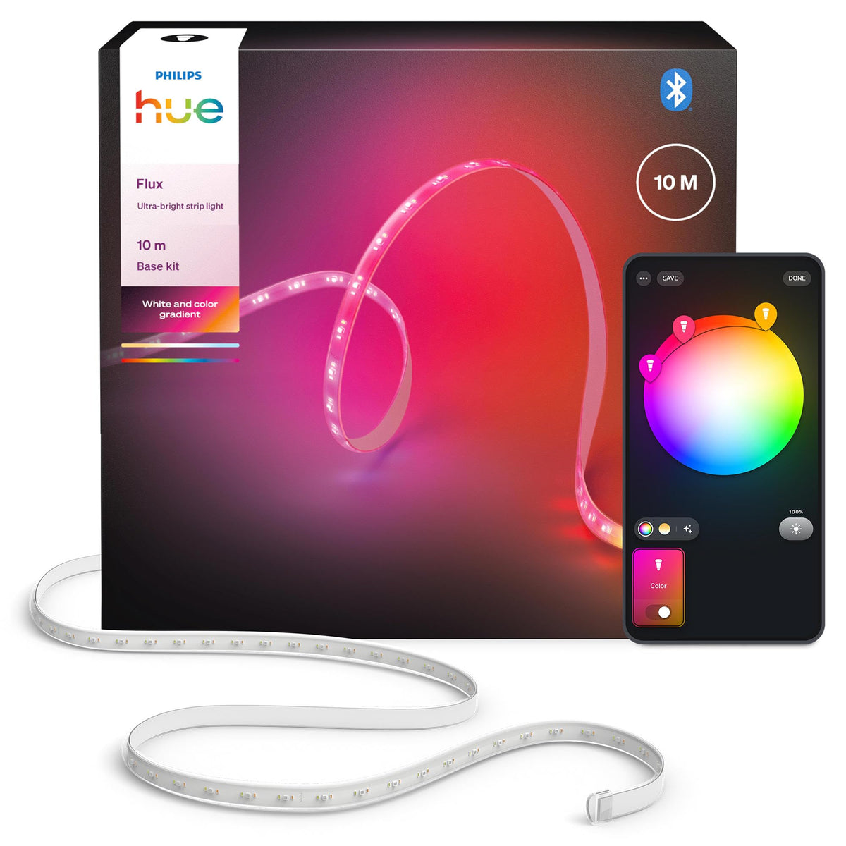 Philips Hue Flux UltraBright LED-Lightstrip, iluminat interior, 10m - 929004276802