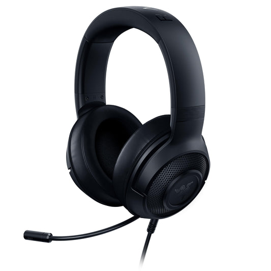 Razer Kraken X Lite - Headset de gaming pentru PC, cablat, ultra ușor - Sunet surround - Microfon cu formă de rinichi flexibil (greutate 230g, jack de 3,5 mm pentru PS4, PS5, Switch, Xbox One, Xbox Series X|S) Negru - RZ04-02950100-R381