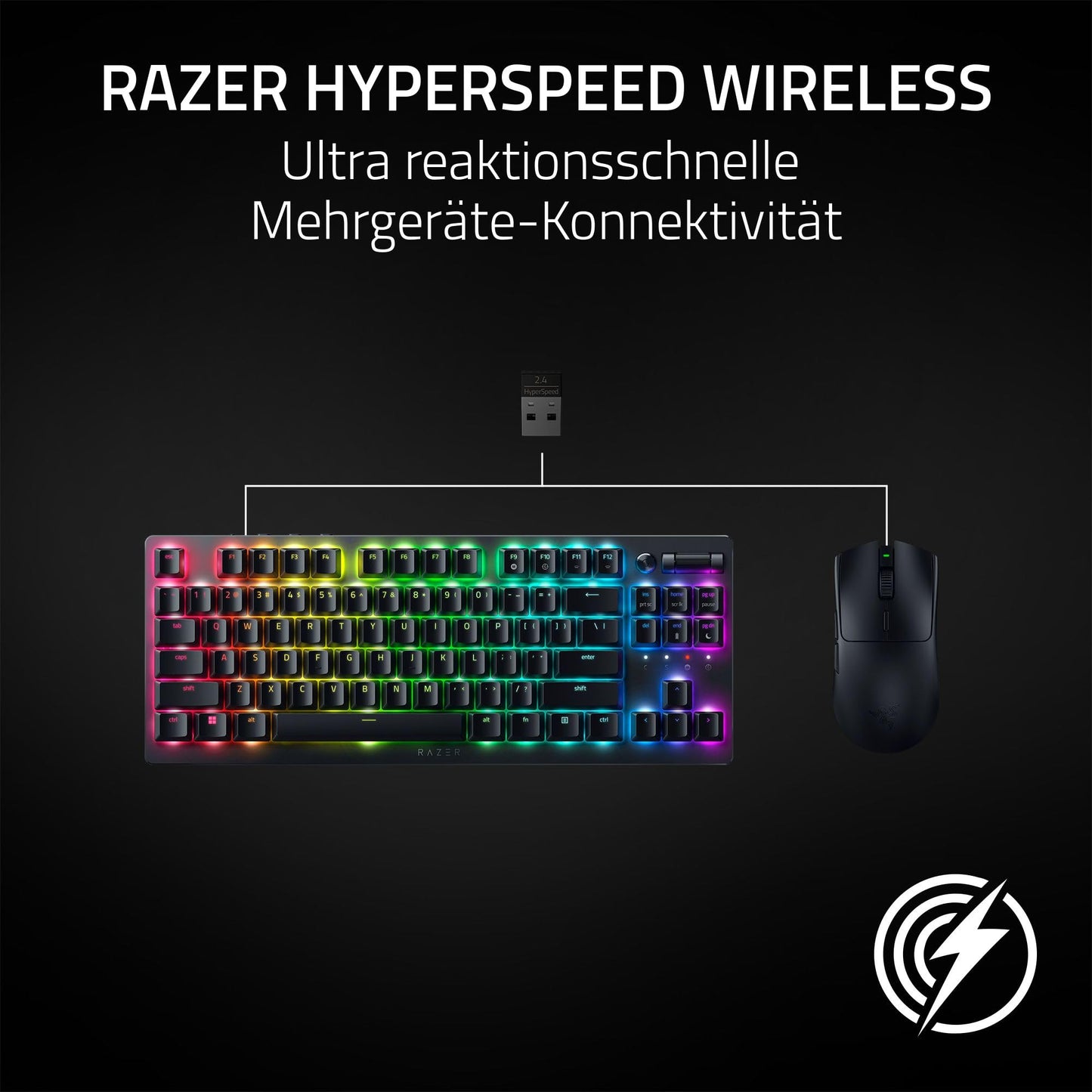 Razer Viper V3 HyperSpeed - wireless esports gaming mouse - Focus Pro 30K DPI sensor - up to 280 hours battery, mechanical mouse switches 2nd generation - wireless sampling rate 4000Hz - PC/Mac | Black - RZ01-04910100-R3M1