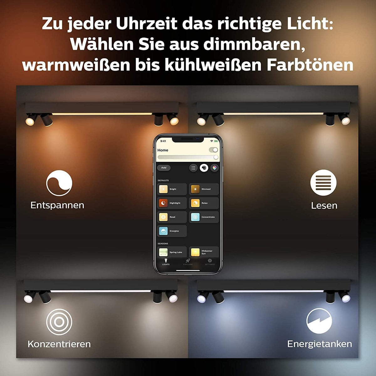 Philips Hue Centris 4 Spotleuchte, iluminat interior, alb - 8720169318618