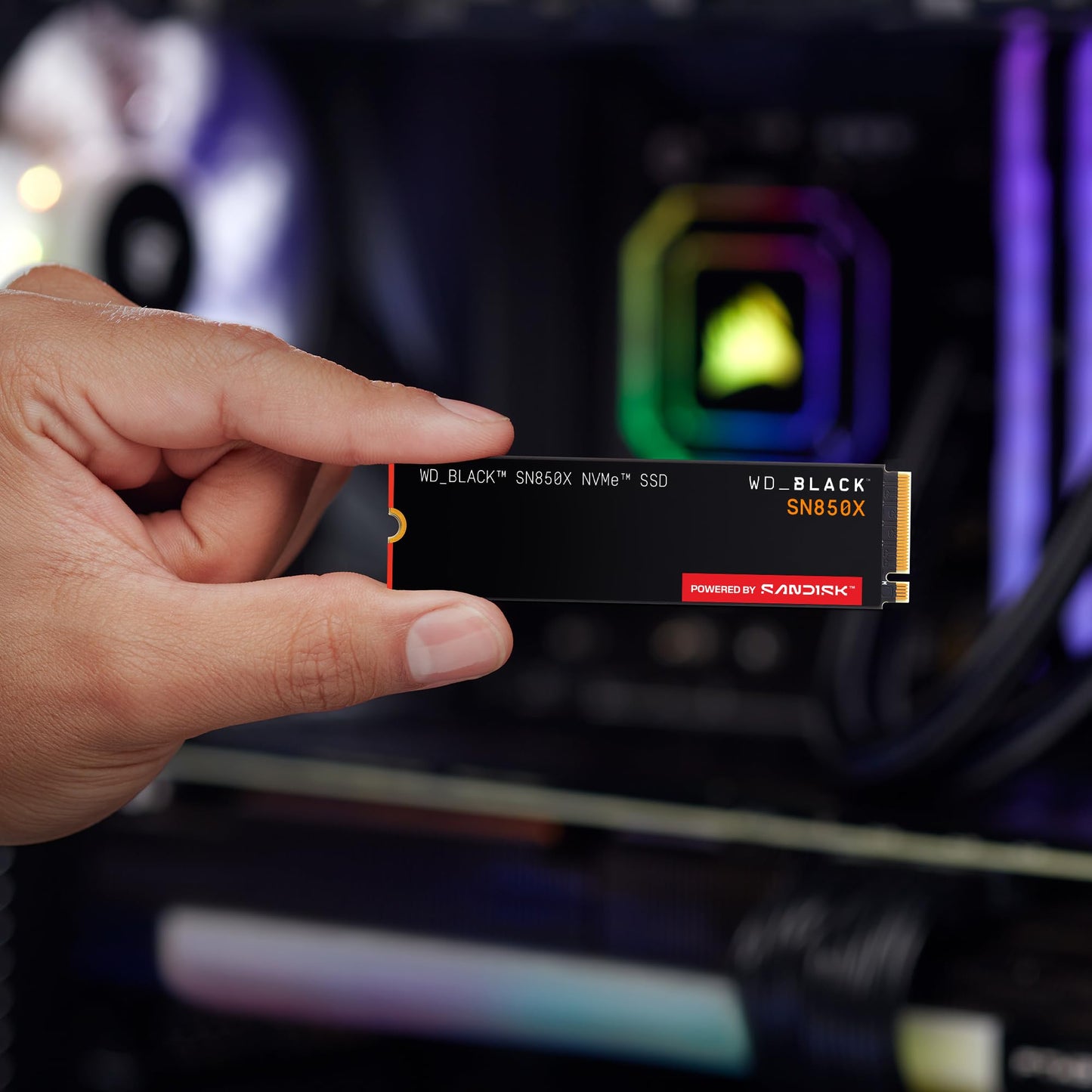 WD_BLACK SN850X NVMe SSD 2TB internal SSD (gaming memory, PCIe Gen4 technology, read 7,300 MB/s, write 6,600 MB/s) black - WDS200T2X0E