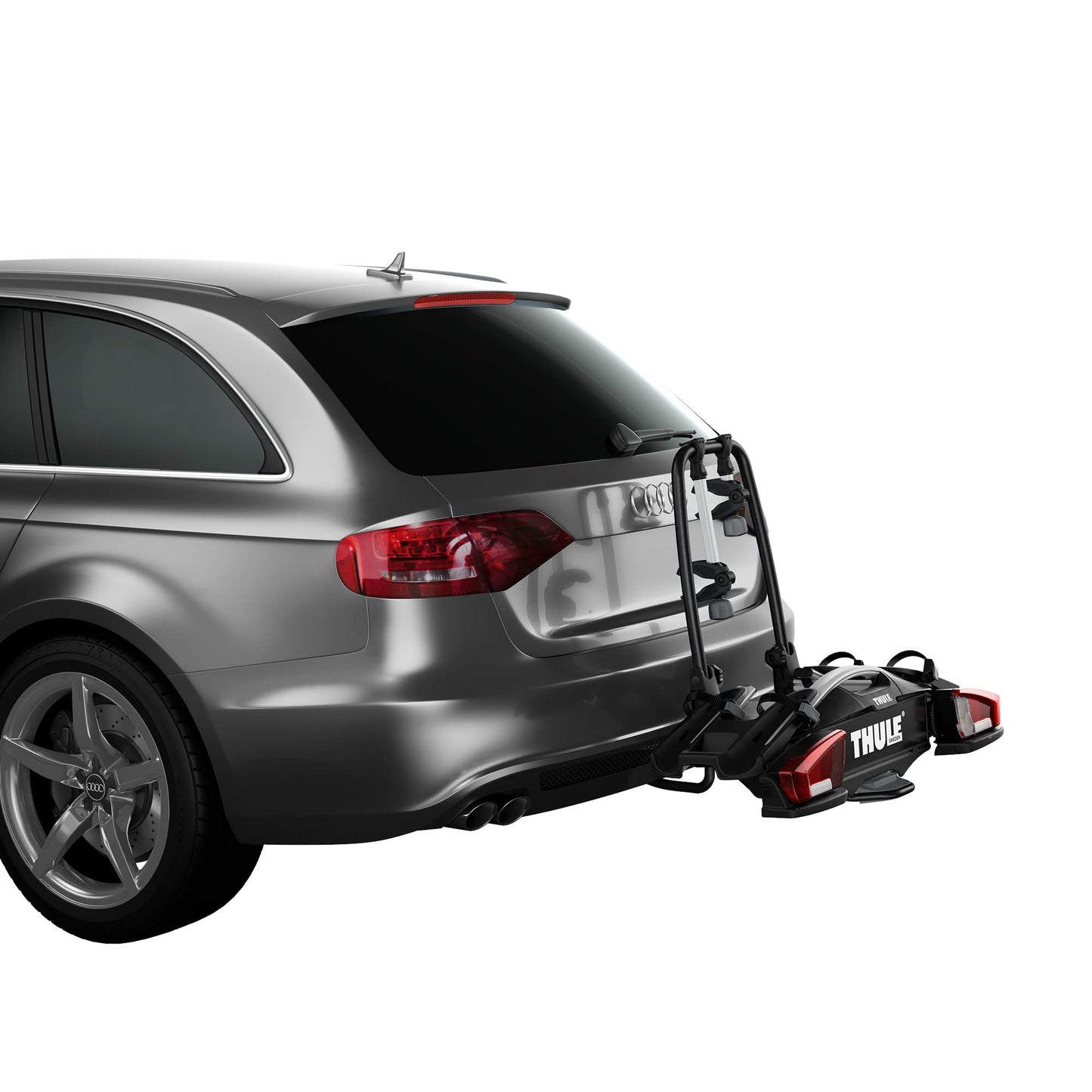 Thule VeloCompact bicycle carrier, bicycle carrier trailer hitch black/aluminum, 2 bikes - 924003