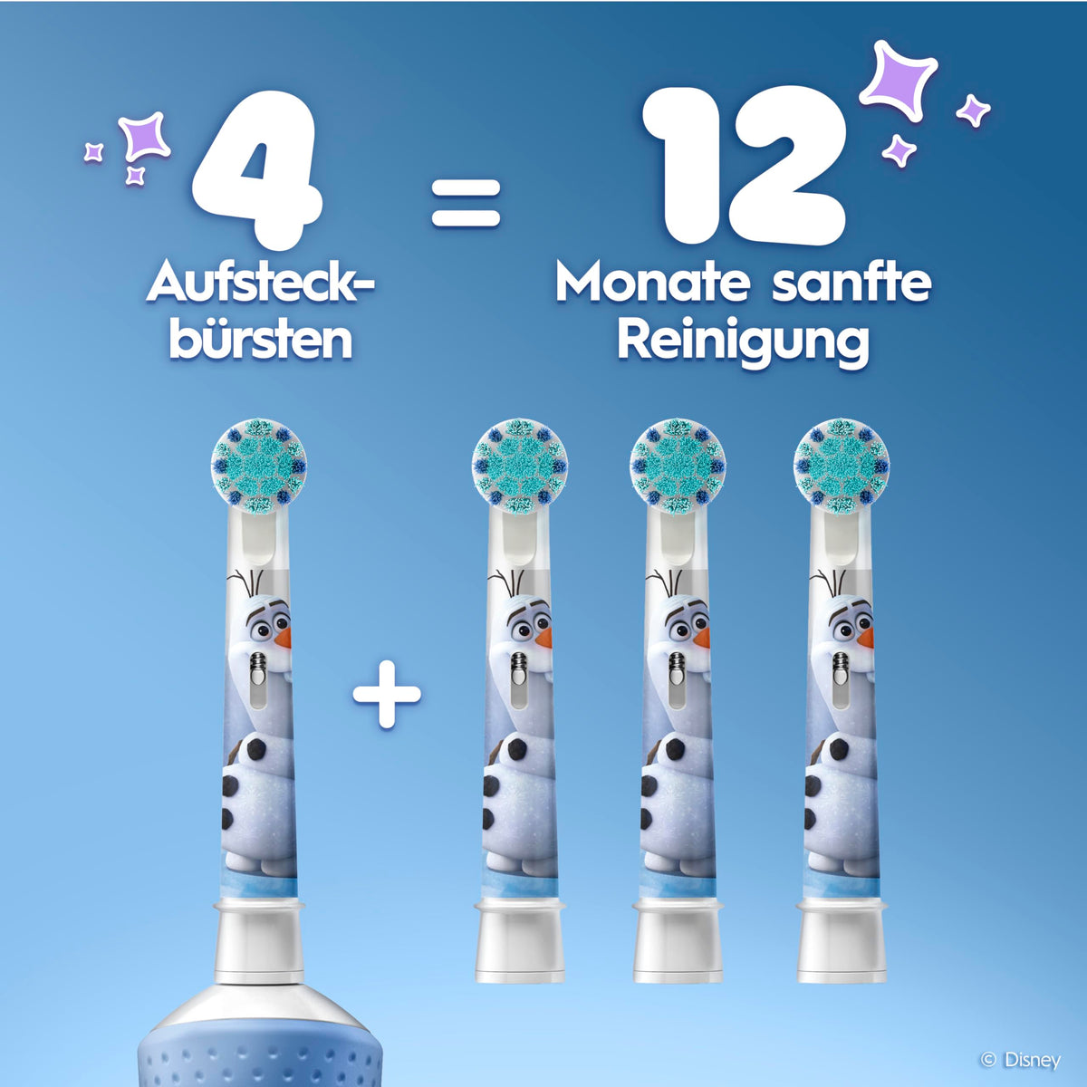 Oral-B Perii de schimb Pro Kids 3+ Disney Frozen, Alb, 12 bucăți - 4210201395263