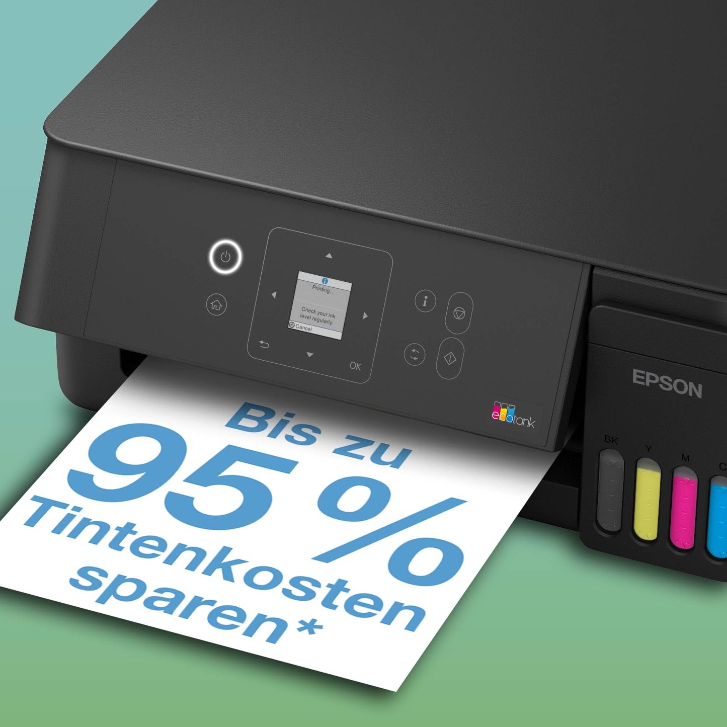 Epson EcoTank ET-2922 | For busy households | Wi-Fi | A4 | Print, Copy, Scan | LC display | AirPrint compatible | Compact | Contains up to 3 years of ink