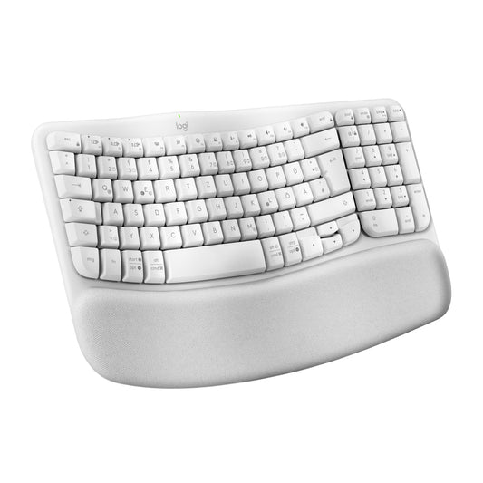 Tastatur Logitech Wave Keys wireless ergonomică (Alb) - 920-012284