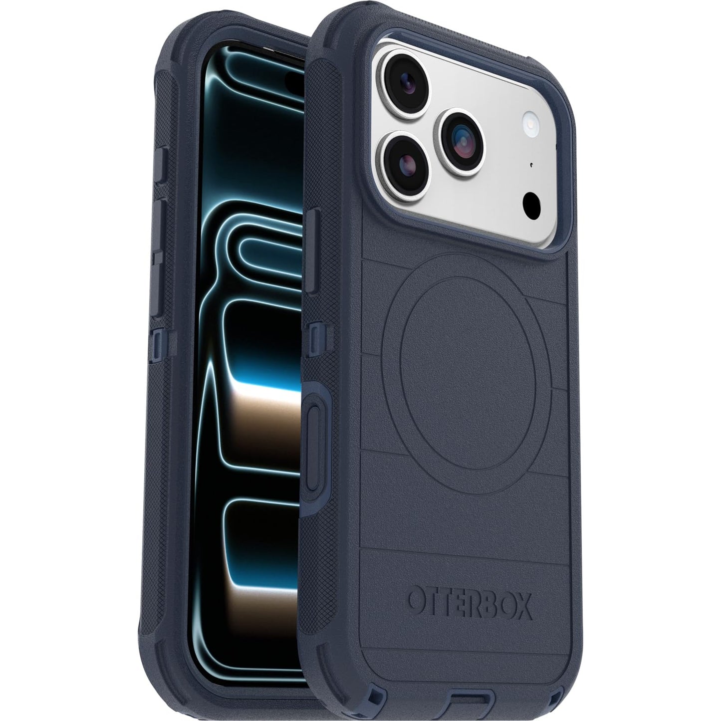OtterBox Defender Series Pro MagSafe Case for iPhone 17 Pro Shockproof Drop Proof Ultra Heavy Duty Protective Case 7X Military Grade Tested Blue - 77-98384