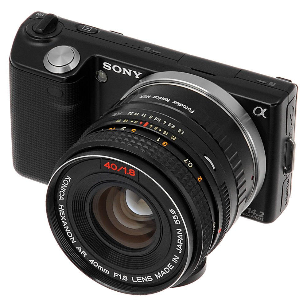 Fotodiox Lens Mount Adapter Compatible with Konica Auto-Reflex (AR) Lenses on Sony E-Mount Cameras - AR-SnyE