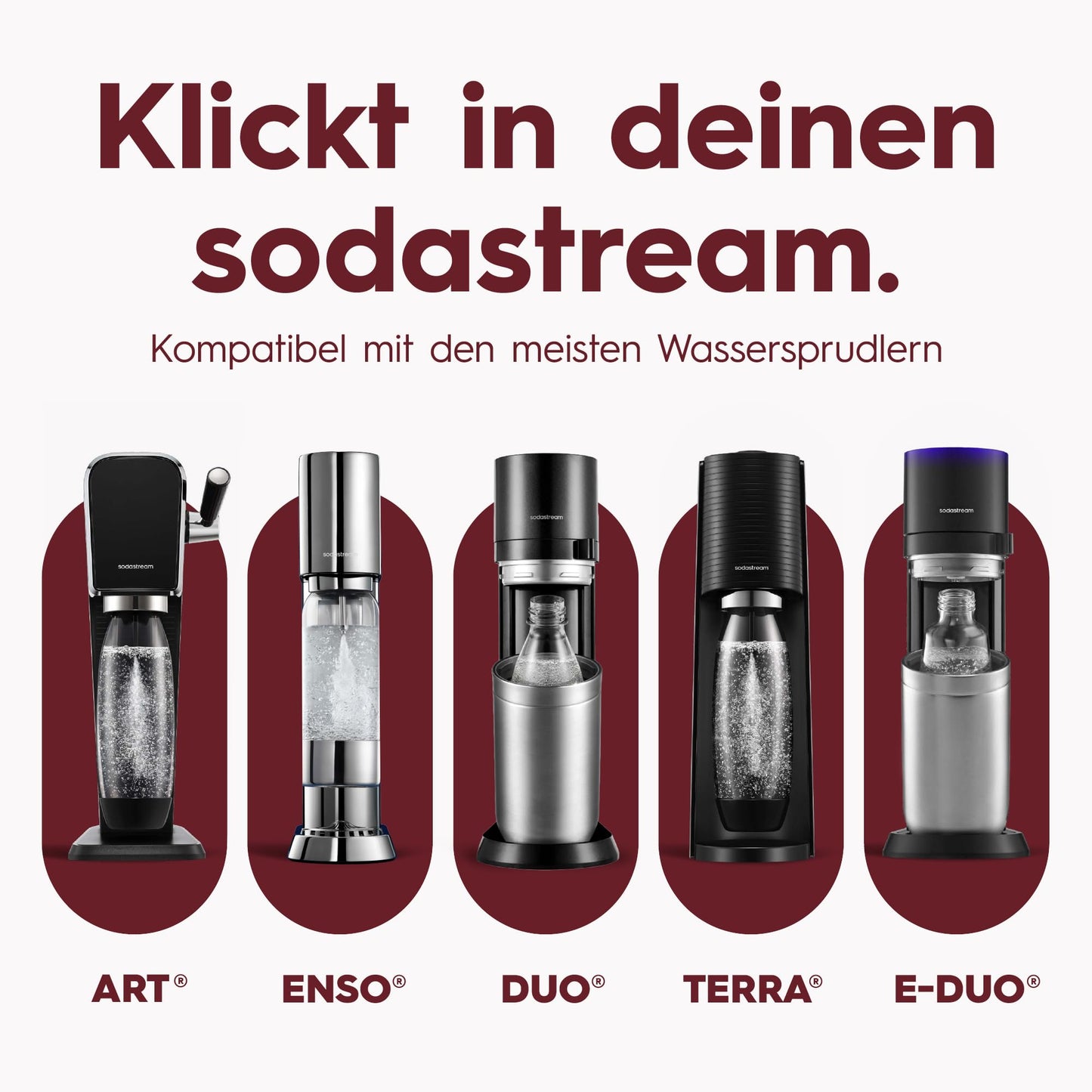 Sodastream fizz & go stainless steel bottle 0.9L, thermos bottle, Pomegranate Red - 7290119793587