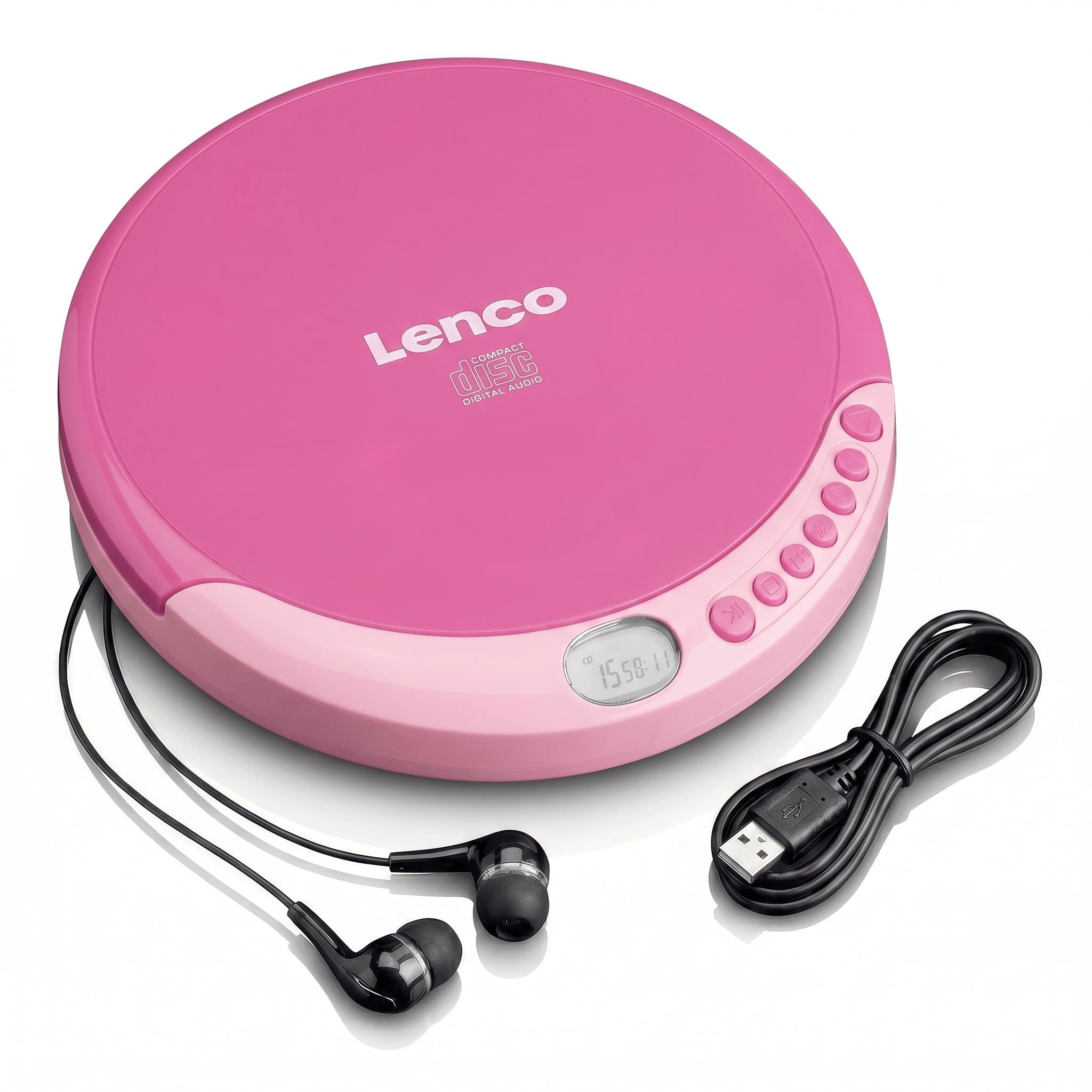 Lenco CD-011PK - CD player - Also for children - Discman - Portable