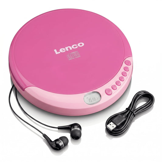 Lenco CD-011PK - CD player - Also for children - Discman - Portable