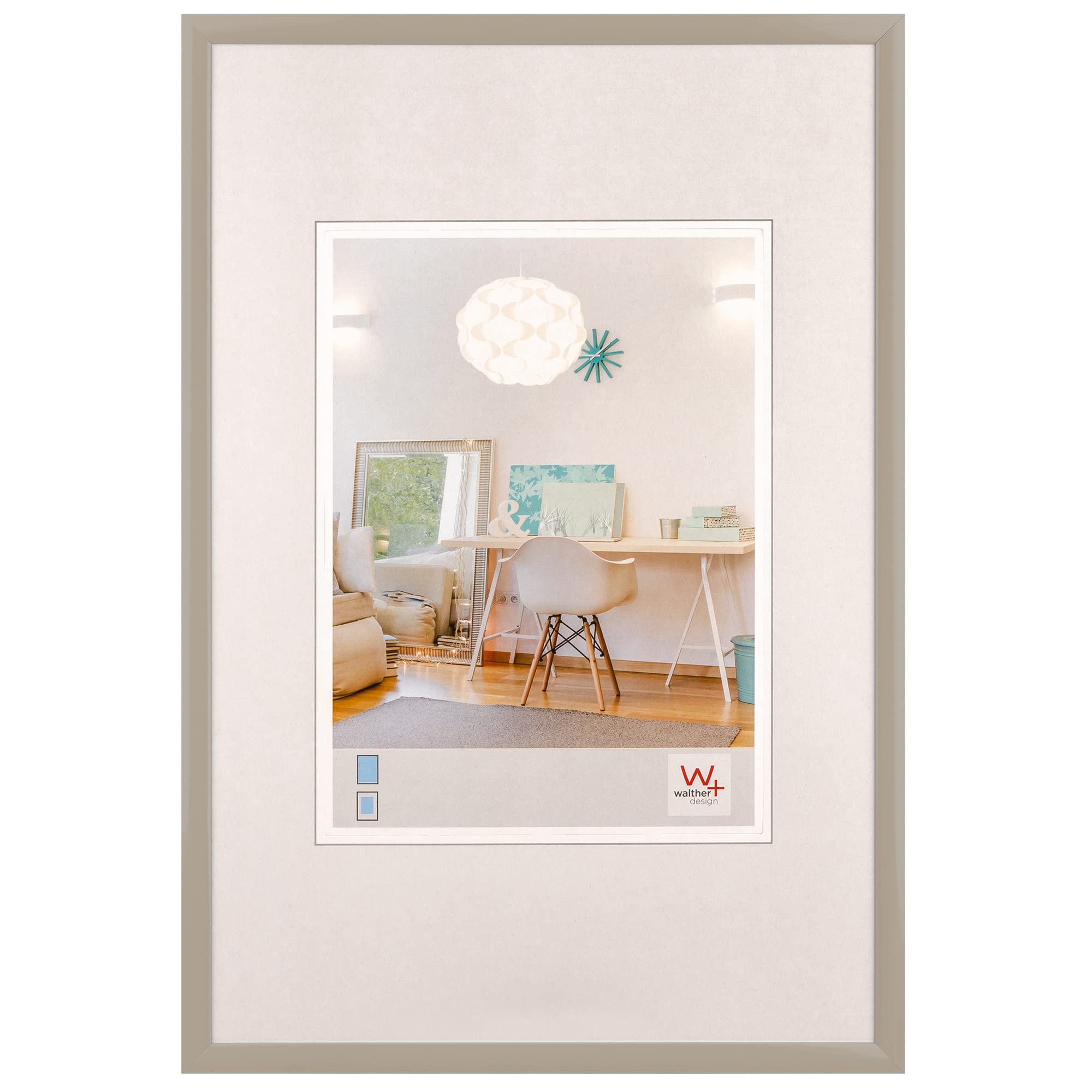 walther design picture frame gray 50 x 70 cm New Lifestyle plastic frame KV070T