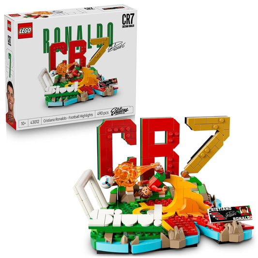 LEGO Editions Cristiano Ronaldo - football highlights toy - 3D model building with minifigure to collect - children's room decoration - gift for boys, girls aged 10 and over and adult sports fans - 43012