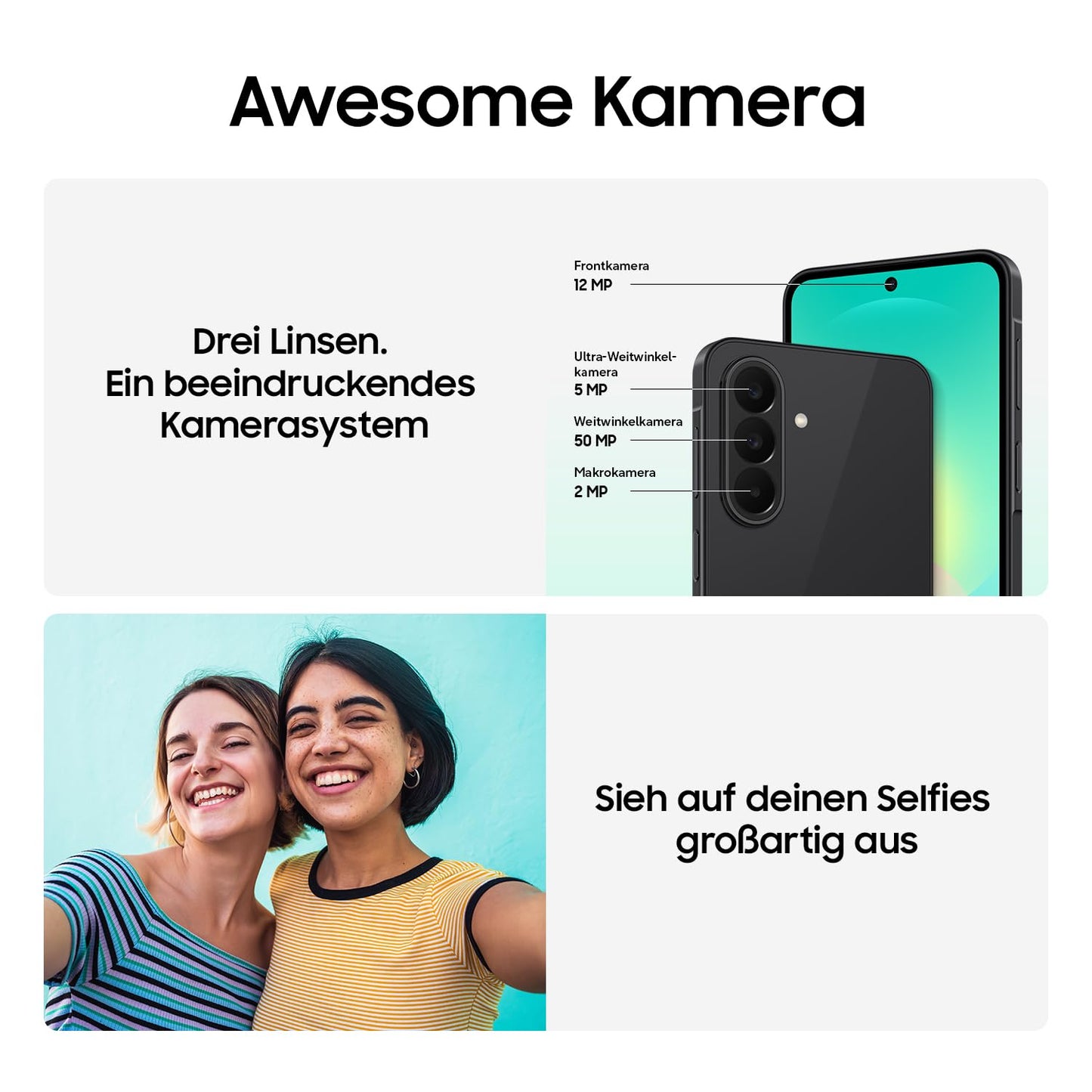 Samsung Galaxy A27 5G Smartphone with AI Functions, Mobile Phone, Black, 128GB - SM-A276BZKBEUB