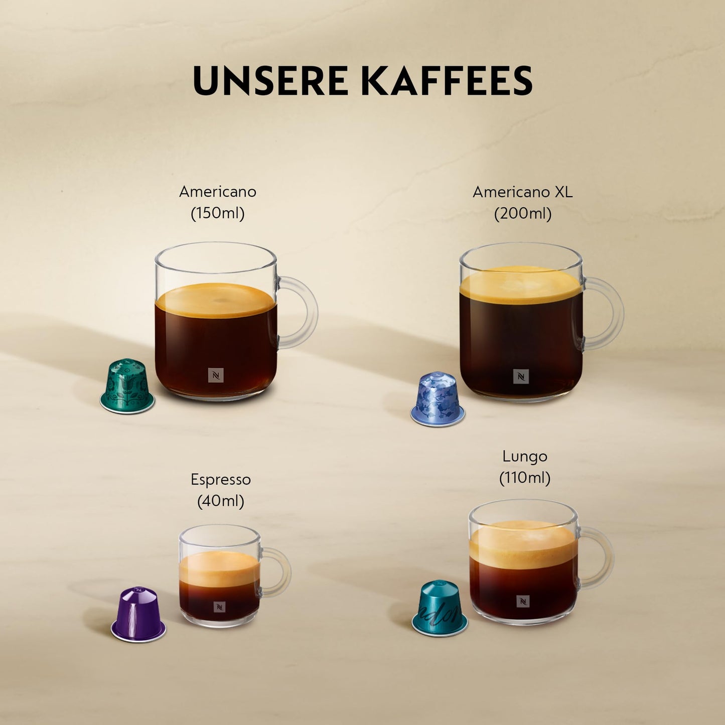 NESPRESSO DE’LONGHI CitiZ Platinum Titan Original Capsule Machine | 4 cup sizes | Hot water function for Americano | automatic shutdown | 19 bar pressure | Coffee machine EN220.T