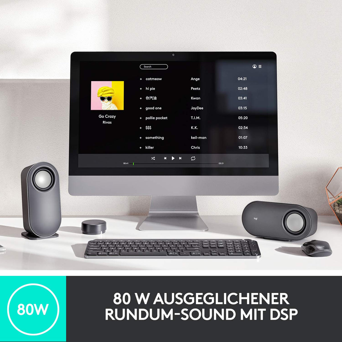 Logitech Z407 boxe pentru computer Bluetooth cu subwoofer - 980-001348