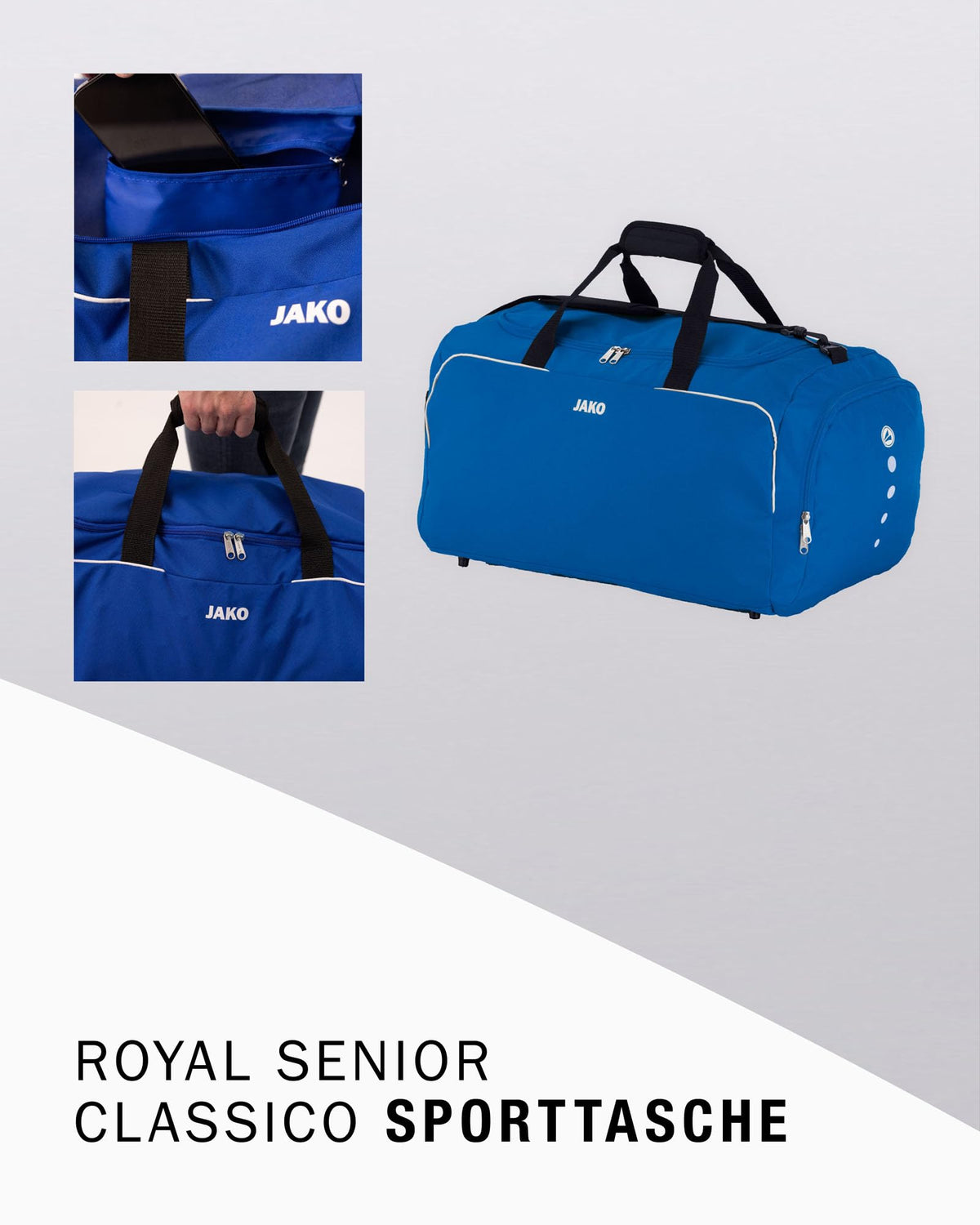 JAKO Classico Sports Bag, Unisex, Blue, approx. 60 Liters - 1950/04/3