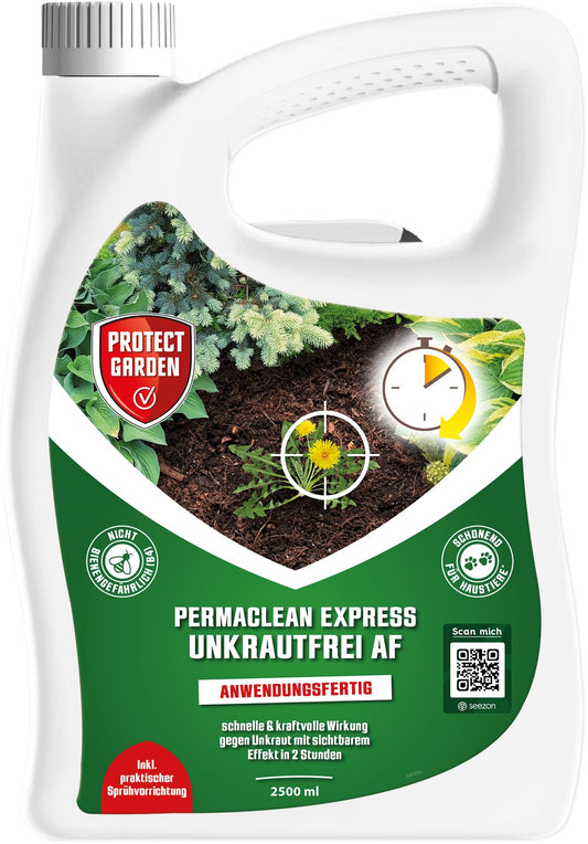PROTECT GARDEN Permaclean Express Weed Free AF, ready-to-use weed killer with quick action against weeds and weeds, 2.5 liter spray canister - 86601726
