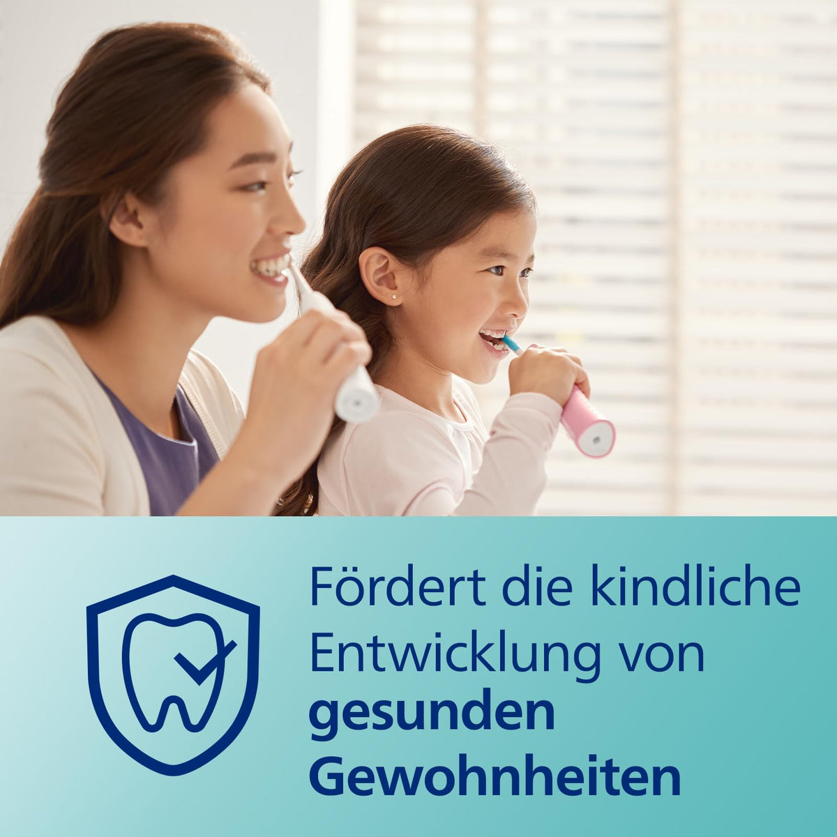 Philips Sonicare For Kids, periuță de dinți electrică cu tehnologie sonică, cu aplicație, pentru copii de la 3 ani, cu SmarTimer și QuadPacer pentru o curățare temeinică, Roz, model HX6352/42