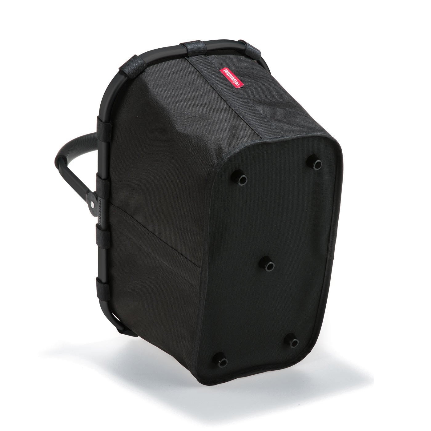 reisenthel carrybag in black – sturdy shopping basket with plenty of storage space and practical inner pocket – elegant and water-repellent design - BK7040
