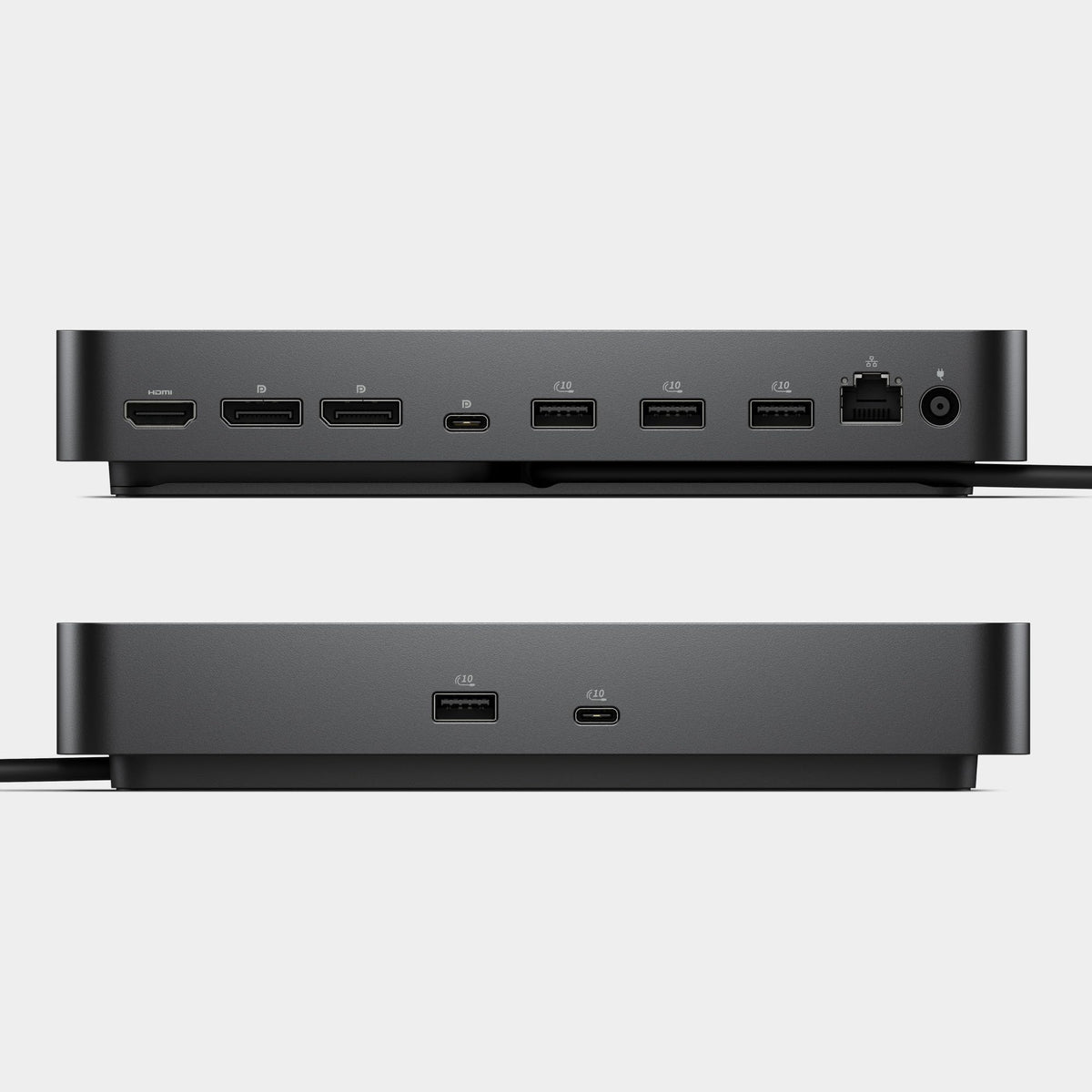 Dell Pro Dock WD25 – USB-C docking station with 100W power delivery, 4 display support, 2x DP 1.4, HDMI 2.1, 6 USB ports, 2.5GbE Ethernet, compact sustainable design.